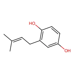1,4-Benzenediol, 2-(3-methyl-2-butenyl)- structure