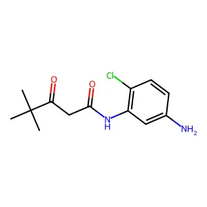 Pentanamide, N-(5-amino-2-chlorophenyl)-4,4-dimethyl-3-oxo- structure