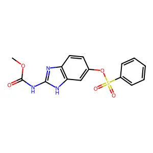 2-BENZIMIDAZOLECARBAMIC ACID, 5-HYDROXY-, METHYL ESTER, BENZENESULFONATE (ester) structure