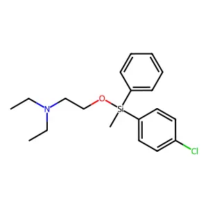Ethylamine, 2-(p-chlorophenylmethylphenylsiloxy)-N,N-diethyl- structure