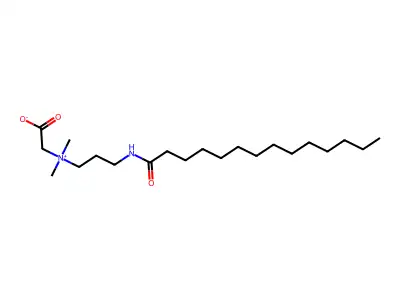 N-(Carboxymethyl)-N,N-dimethyl-3-tetradecanamidopropan-1-aminium structure