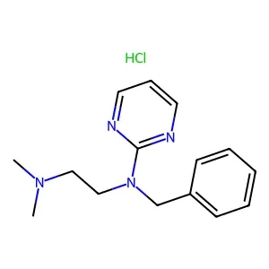 Pyrimidine, 2-((benzyl(2-dimethylamino)ethyl)amino)-, hydrochloride structure
