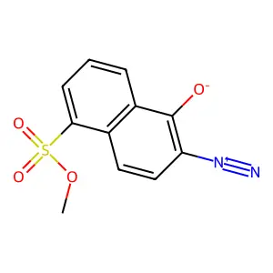 Methyl 6-diazo-5,6-dihydro-5-oxonaphthalene-1-sulphonate structure