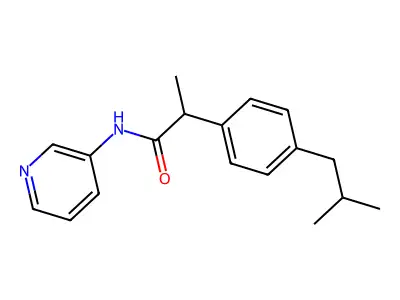 2-(4-isobutylphenyl)-N-(3-pyridinyl)propanamide structure
