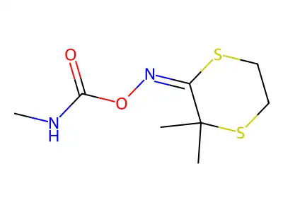 [(3,3-dimethyl-1,4-dithian-2-ylidene)amino] N-methylcarbamate structure