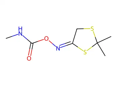 [(2,2-dimethyl-1,3-dithiolan-4-ylidene)amino] N-methylcarbamate structure