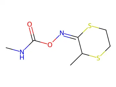 [(3-methyl-1,4-dithian-2-ylidene)amino] N-methylcarbamate structure