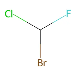 Bromochlorofluoromethane structure
