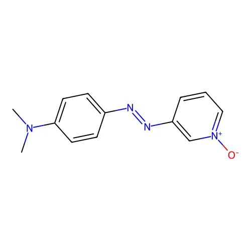 N,N-dimethyl-4-[(1-oxidopyridin-1-ium-3-yl)diazenyl]aniline structure