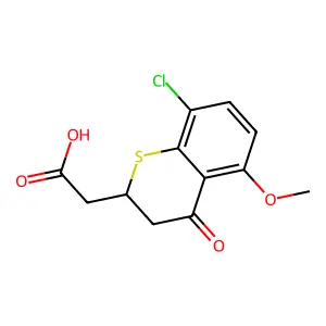 8-Chloro-3,4-dihydro-5-methoxy-4-oxo-2H-1-benzothiopyran-2-acetic acid structure