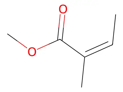 Methyl 2-methylbut-2-enoate structure