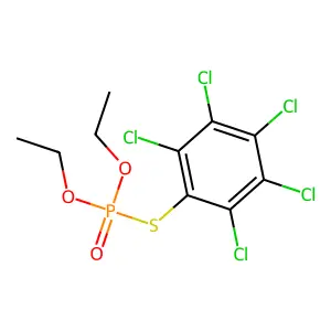 Phosphorothioic acid, O,O-diethyl S-pentachlorophenyl ester structure