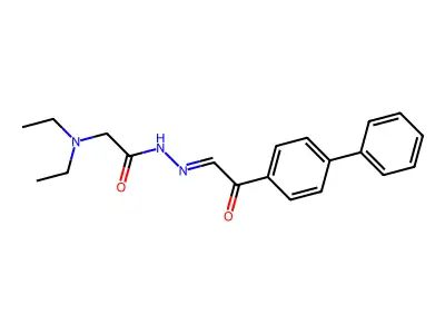 2-(diethylamino)-N-[[2-oxo-2-(4-phenylphenyl)ethylidene]amino]acetamide structure