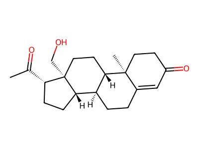 18-Hydroxypregn-4-ene-3,20-dione structure
