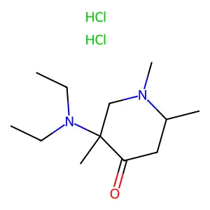 4-Piperidone, 5-(diethylamino)-1,2,5-trimethyl-, dihydrochloride structure