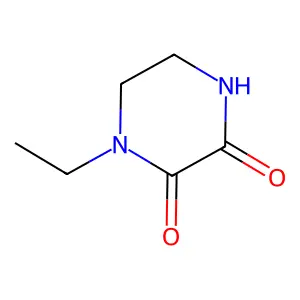 1-Ethyl-2,3-piperazinedione structure