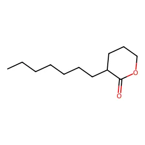 3-Heptyltetrahydro-2H-pyran-2-one structure