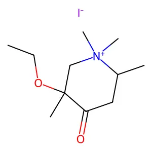 5-Ethoxy-1,1,2,5-tetramethyl-4-oxopiperidin-1-ium iodide structure