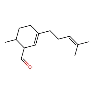 6-Methyl-3-(4-methylpent-3-en-1-yl)cyclohex-2-ene-1-carbaldehyde structure