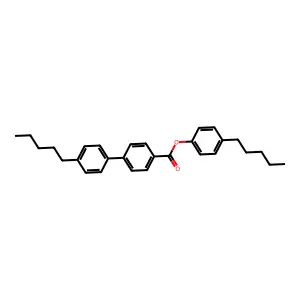 (1,1'-Biphenyl)-4-carboxylic acid, 4'-pentyl-, 4-pentylphenyl ester structure