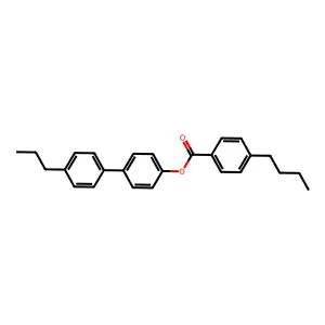 Benzoic acid, 4-butyl-, 4'-propyl(1,1'-biphenyl)-4-yl ester structure