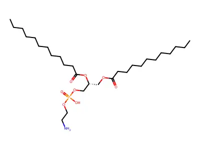 3-{[(2-Aminoethoxy)(hydroxy)phosphoryl]oxy}-2-(dodecanoyloxy)propyl dodecanoate structure