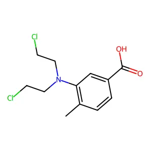 3-(Bis(2-chloroethyl)amino)-4-methylbenzoic acid structure