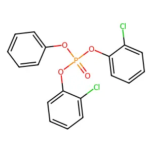 (2-Chlorophenyl) (3-chlorophenyl) phenyl phosphate structure