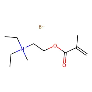 Diethylmethyl(2-((2-methyl-1-oxoallyl)oxy)ethyl)ammonium bromide structure