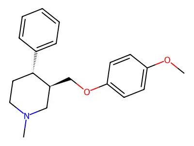 3-[(4-Methoxyphenoxy)methyl]-1-methyl-4-phenylpiperidine structure