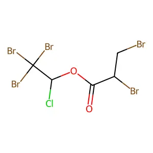 2,2,2-Tribromo-1-chloroethyl 2,3-dibromopropionate structure