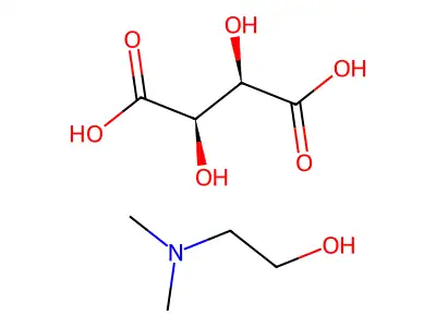 2-Dimethylaminoethanol hydrogen L-(+)-tartrate structure