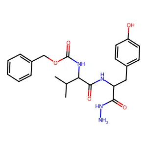 N-(N-((Benzyloxy)carbonyl)-L-valyl)-L-tyrosinohydrazide structure