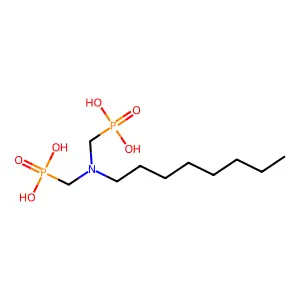 [(Octylimino)bis(methylene)]bisphosphonic acid structure
