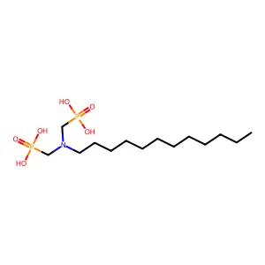 ((Dodecylimino)bis(methylene))bisphosphonic acid structure
