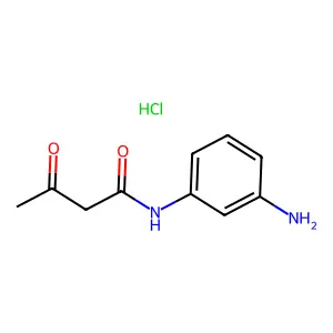 Butanamide, N-(3-aminophenyl)-3-oxo-, hydrochloride (1:1) structure