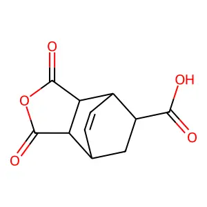 1,3,3a,4,7,7a-Hexahydro-1,3-dioxo-4,7-ethanoisobenzofuran-8-carboxylic acid structure
