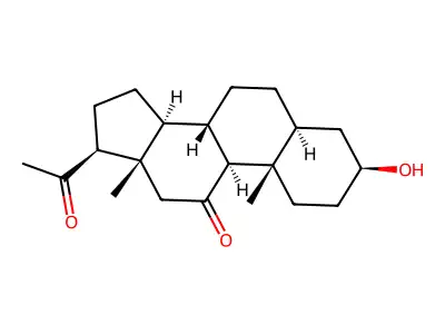 (3beta,5alpha)-3-Hydroxypregnane-11,20-dione structure