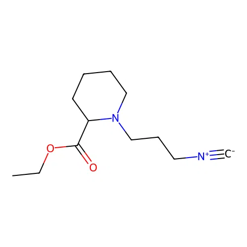 Ethyl 1-(3-isocyanopropyl)piperidine-2-carboxylate structure
