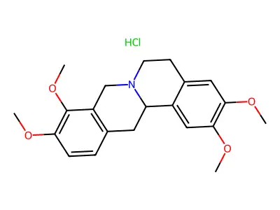 Berbine, 2,3,9,10-tetramethoxy-, hydrochloride structure