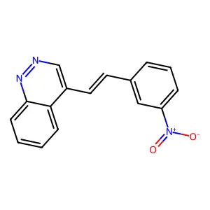 Cinnoline, 4-[2-(3-nitrophenyl)ethenyl]- structure