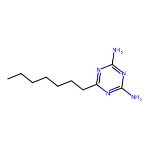 6-Heptyl-1,3,5-triazine-2,4-diamine structure