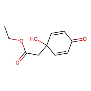 Ethyl 2-(1-hydroxy-4-oxocyclohexa-2,5-dien-1-yl)acetate structure
