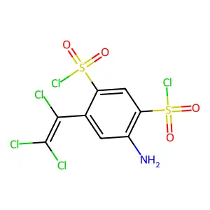 4-Amino-6-(trichlorovinyl)benzene-1,3-disulphonyl dichloride structure