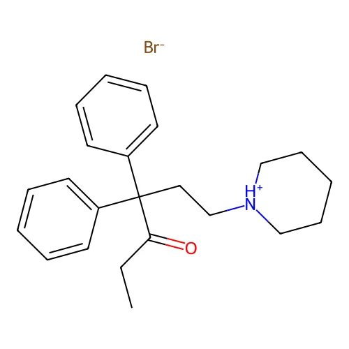 4,4-Diphenyl-6-piperidino-3-hexanone hydrobromide structure