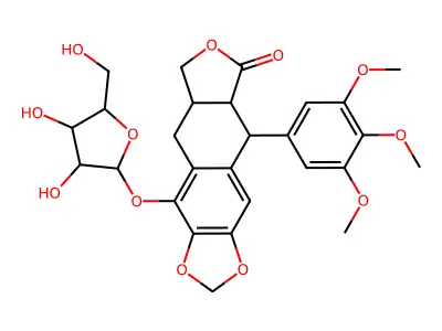 beta-peltatin A-alpha-L-arabinofuranoside structure