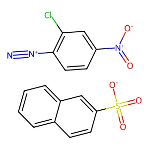 2-Chloro-4-nitrobenzenediazonium naphthalene-2-sulphonate structure