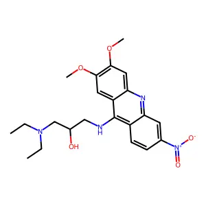 1-(Diethylamino)-3-((2,3-dimethoxy-6-nitro-9-acridinyl)amino)-2-propanol structure