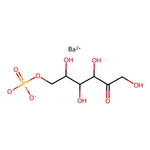 D-Fructose, 6-(dihydrogen phosphate), barium salt (1:1) structure