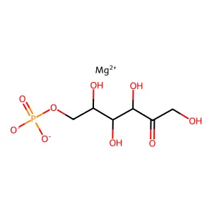 d-Fructose, 6-(dihydrogen phosphate), magnesium salt (1:1) structure